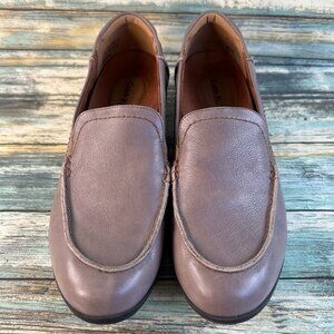 Cobb Hill Crosbie Shoes Womens 9 Gray Leather Slip On Comfort Loafers Dress Work